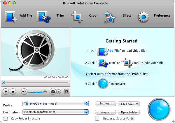 Bigasoft Total Video Converter for Mac