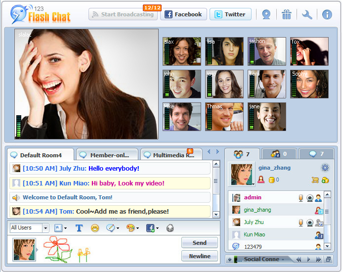 123 Flash Chat Software
