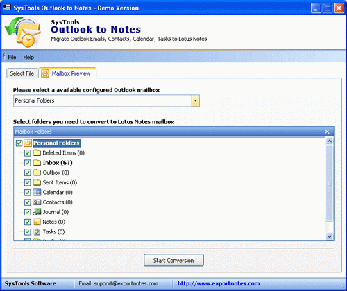 Outlook Emails to Lotus Notes