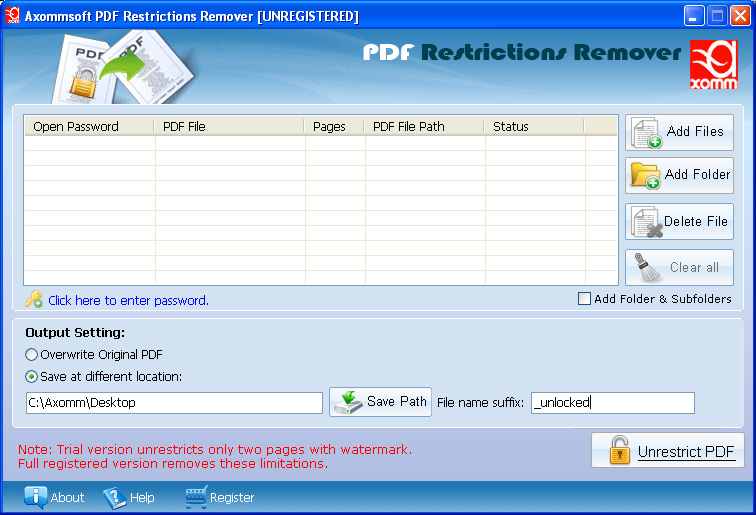 Decrypt Pdf files Restrictions