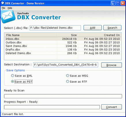 Outlook Express DBX Conversion