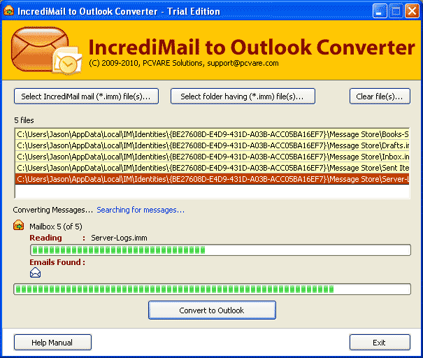 Convert Incredimail to Outlook