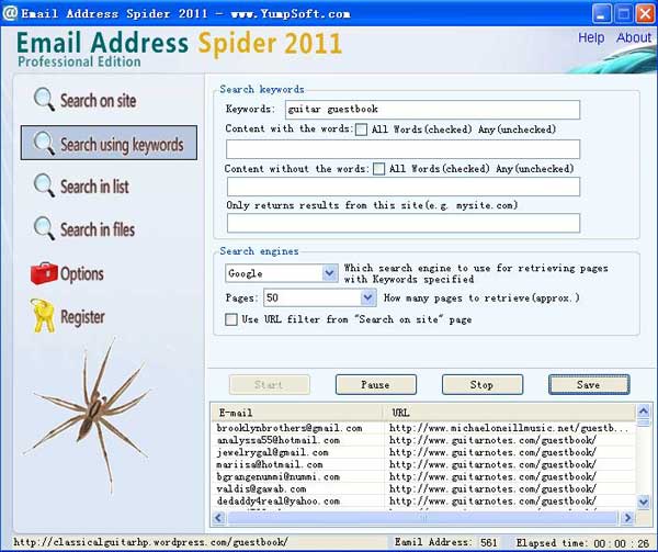 Email Address Spider 2011