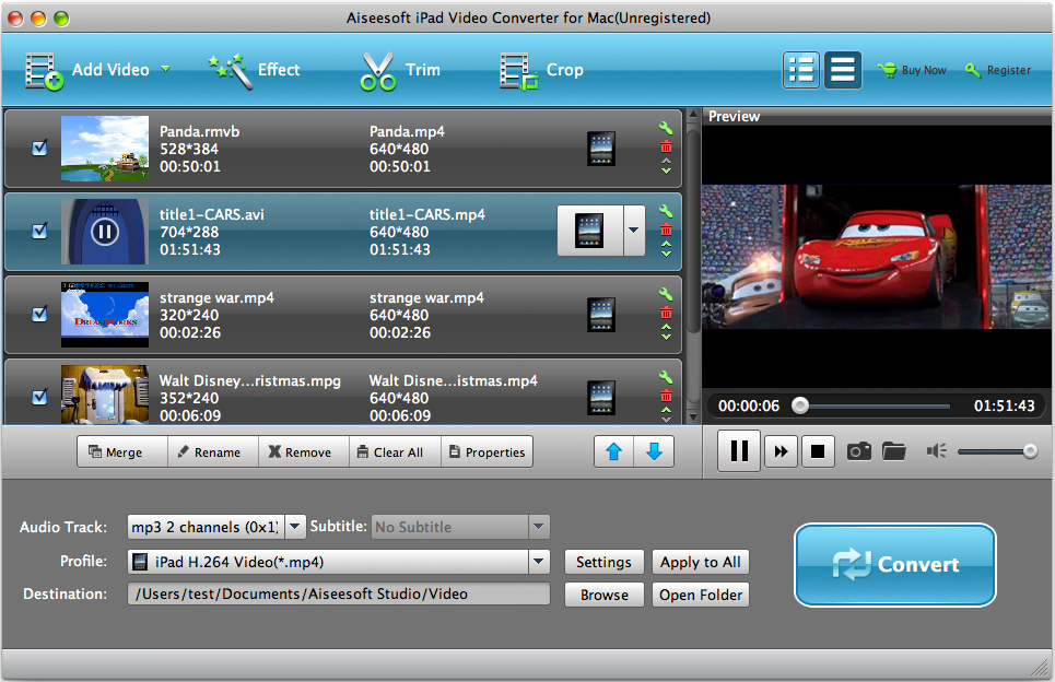 Aiseesoft iPad Video Converter for Mac