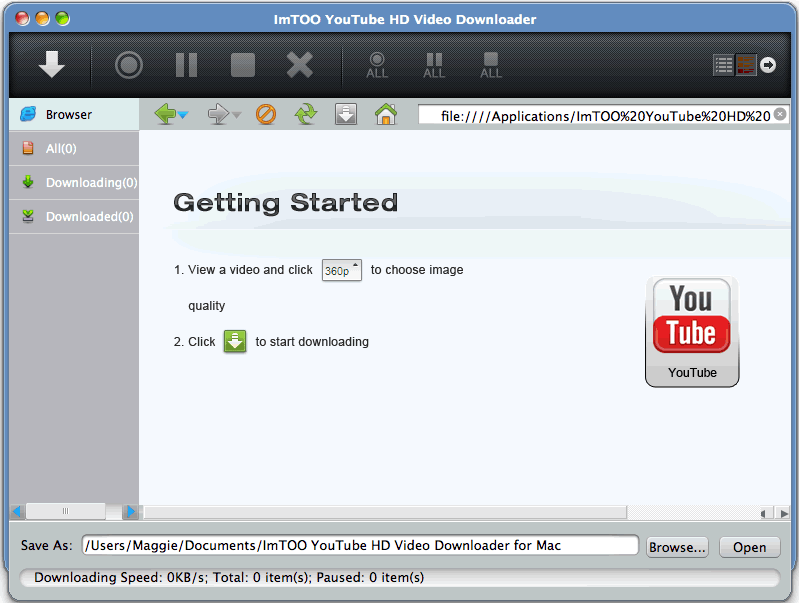 ImTOO YouTube HD Video Downloader for Mac