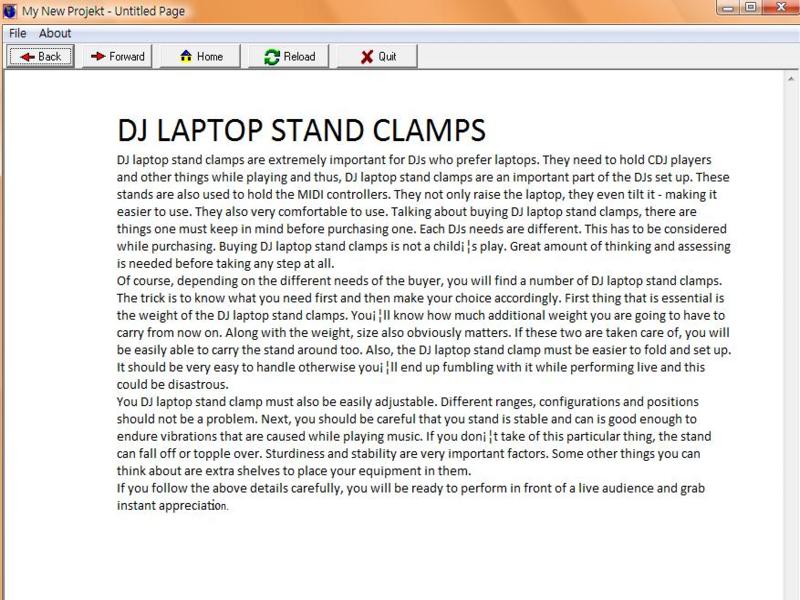 dj laptop stand clamp