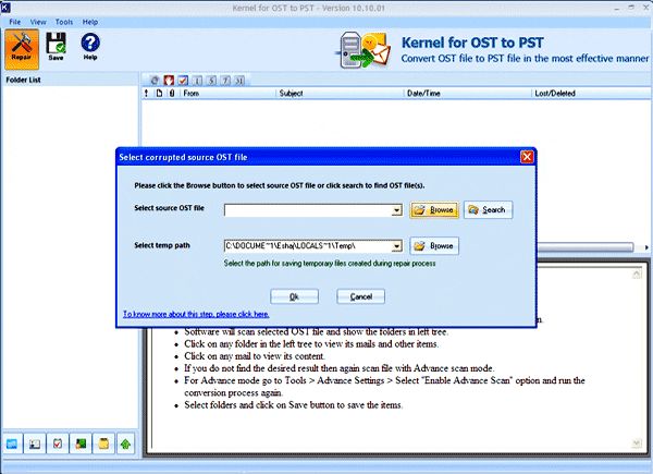 Open OST File In Outlook 2007