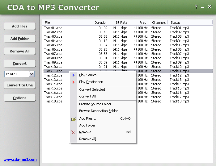 CDA to MP3 Converter