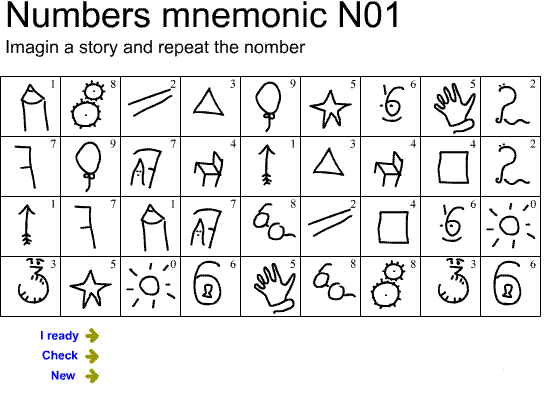 Memorize digits 01