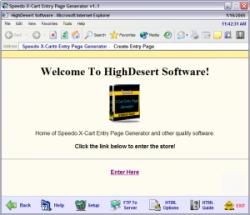 Speedo X-Cart Entry Page Generator