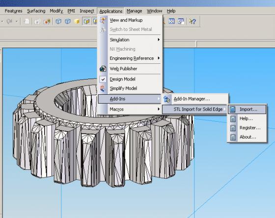 STL Import for Solid Edge