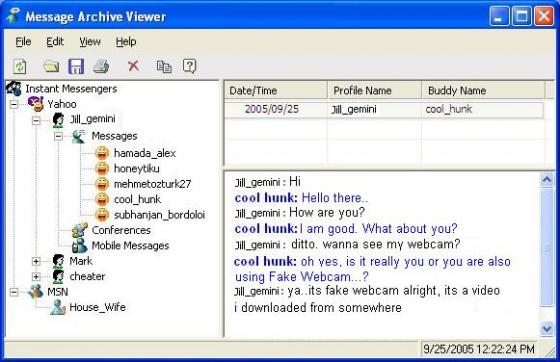 MSN and Yahoo Message Archive Viewer