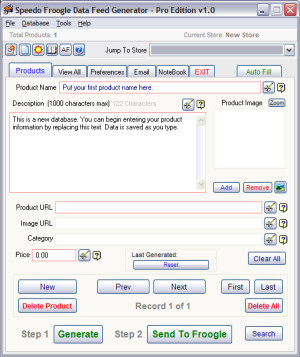 Speedo Froogle Feed Generator Pro