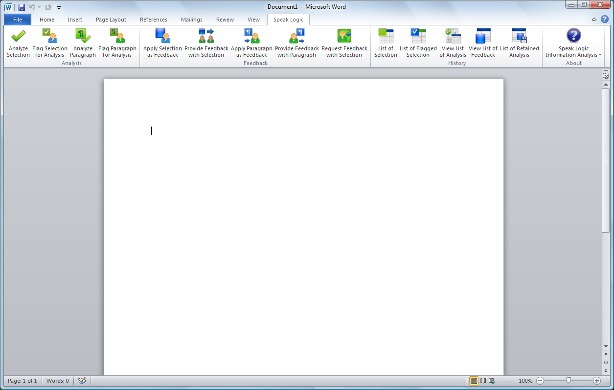 Speak Logic Information Analysis for Microsoft Office V2012