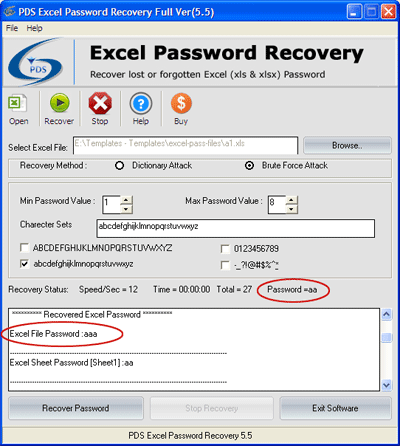 XLS Password Recovery Software