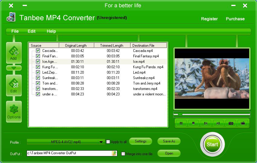 Tanbee MP4 Video Converter