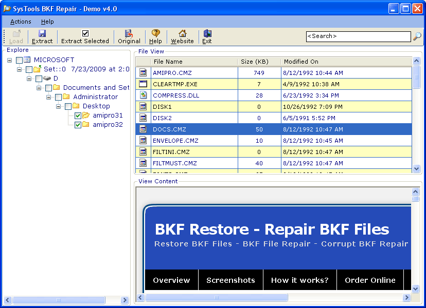BKF File Recovery