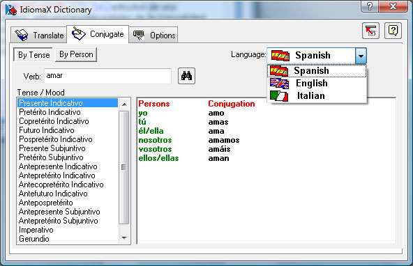 IdiomaX SpanishItalian Dictionary