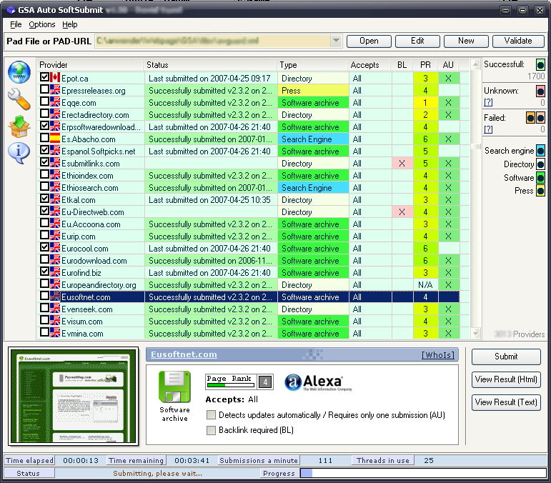 GSA Auto SoftSubmit