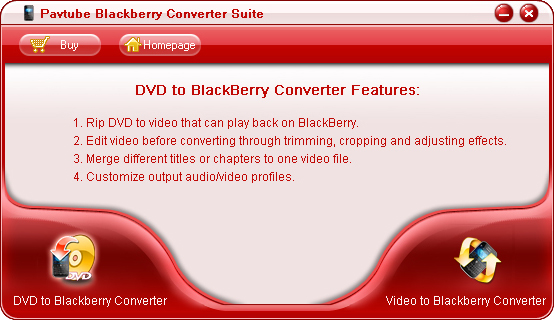 Pavtube Blackberry Converter Suite