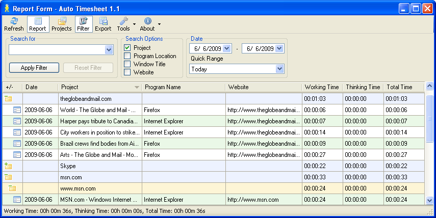 Timesheet Automatic timesheet softwares - Free download - FreeWares