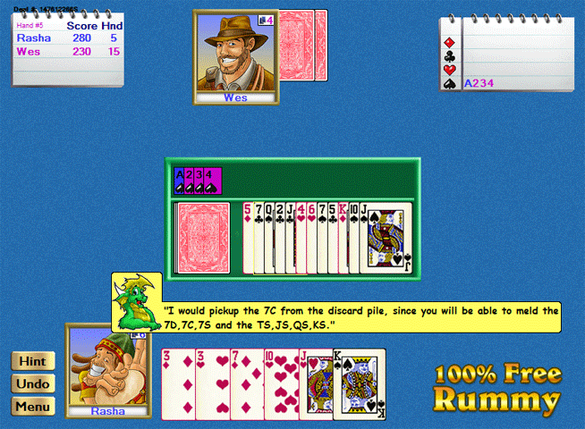 100% Free Rummy Board Game for Windows