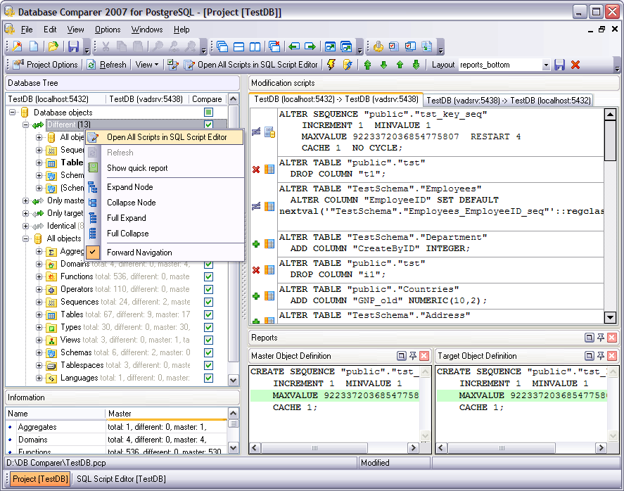 Import postgresql