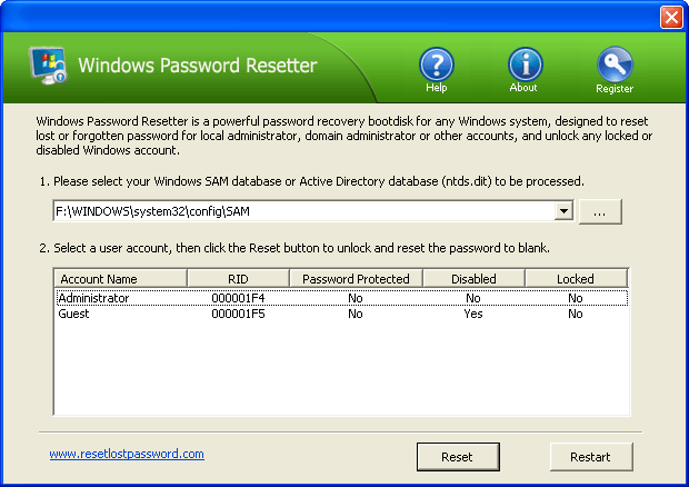 Recover admin password admin password recovery softwares free download freewares