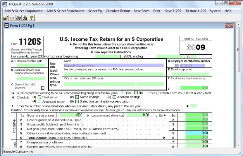 AcQuest 1120S Solution 2009