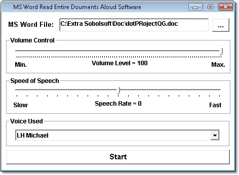 MS Word Read Entire Documents Aloud Software