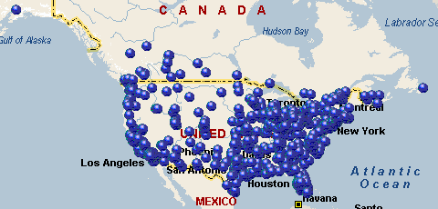 Mileage Charts for North America