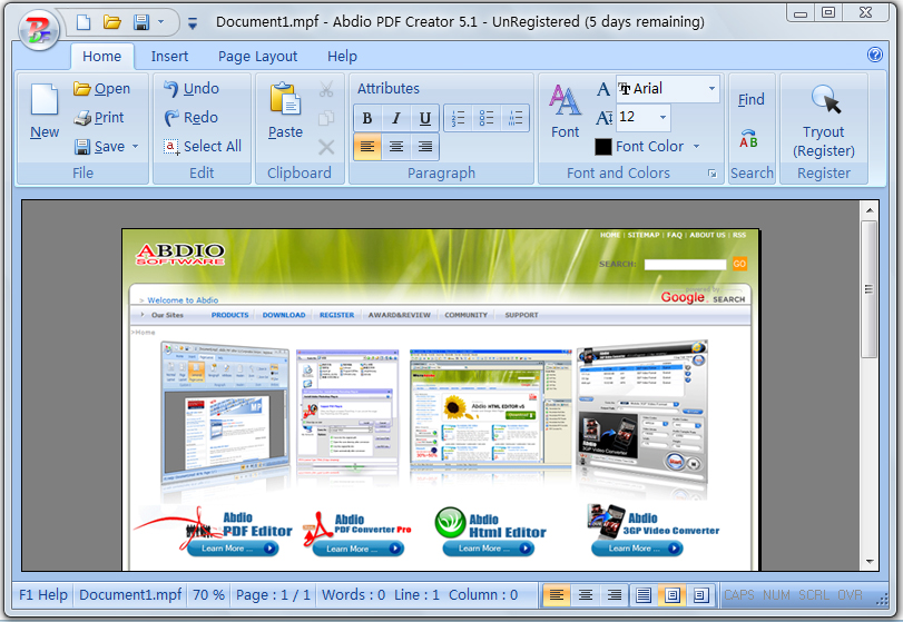 Abdio PDF Creator