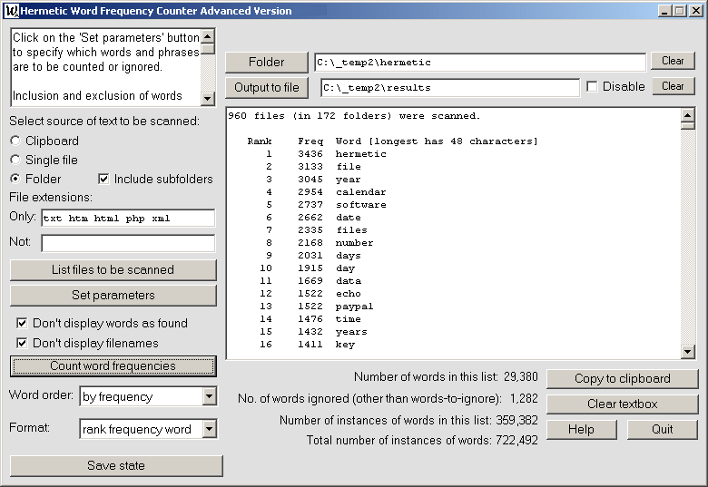 word frequency counter softwares Free download FreeWares