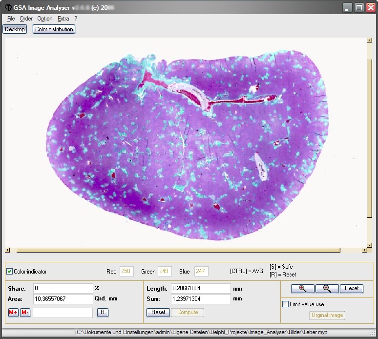 GSA Image Analyser