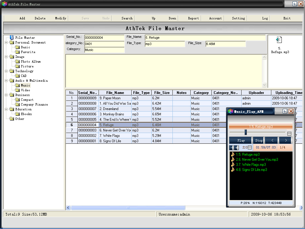 AthTek File Master File Locker