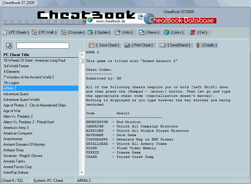 CheatBook Issue 07/2009