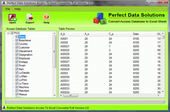 Convert Access to Excel