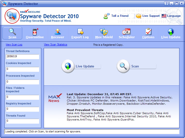 Max Secure Spyware Detector
