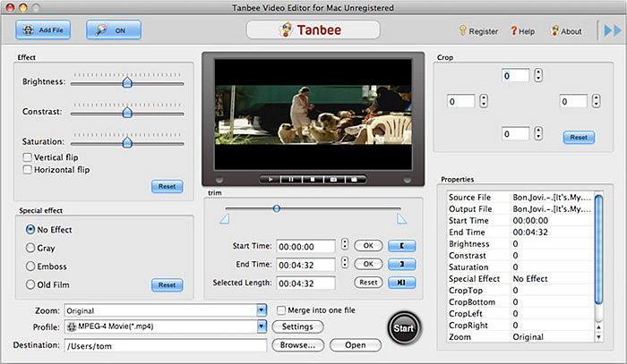 Tanbee Video Editor for Mac