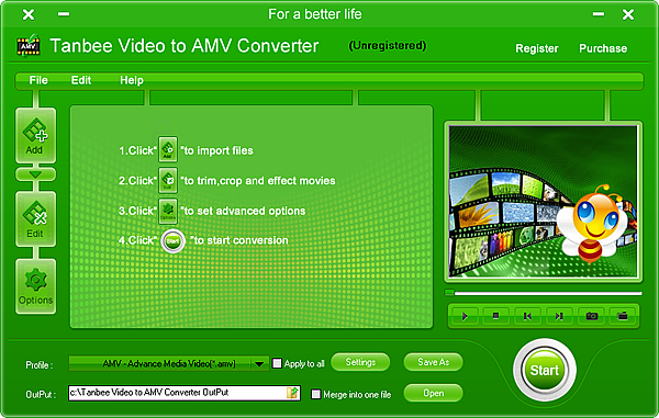 Tanbee Video to AMV Converter