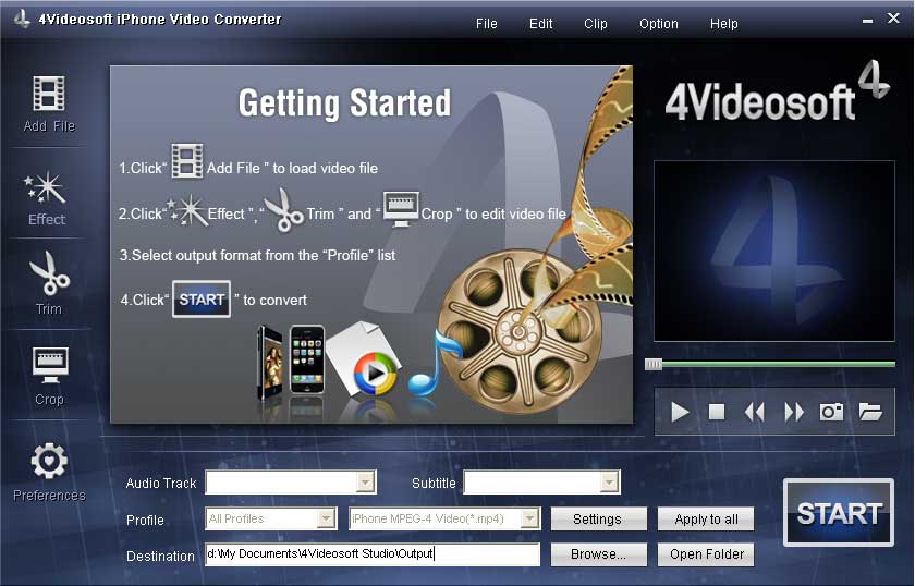 4Videosoft iPhone Video Converter