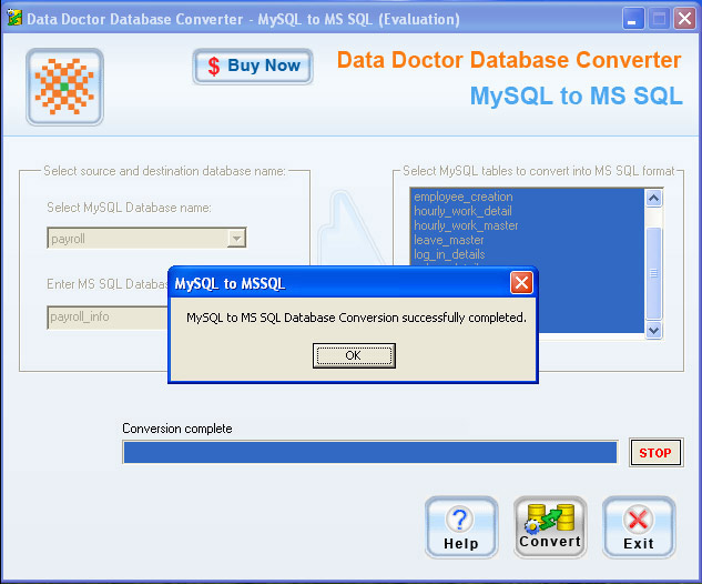 Convert MySQL Database