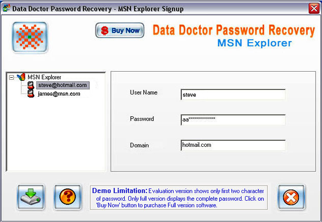 MSN Messenger Password Recovery Tool