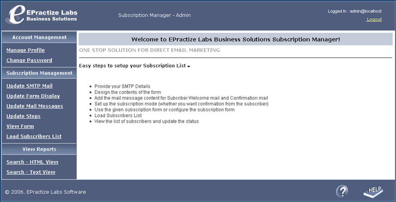 Subscription Manager Free Version