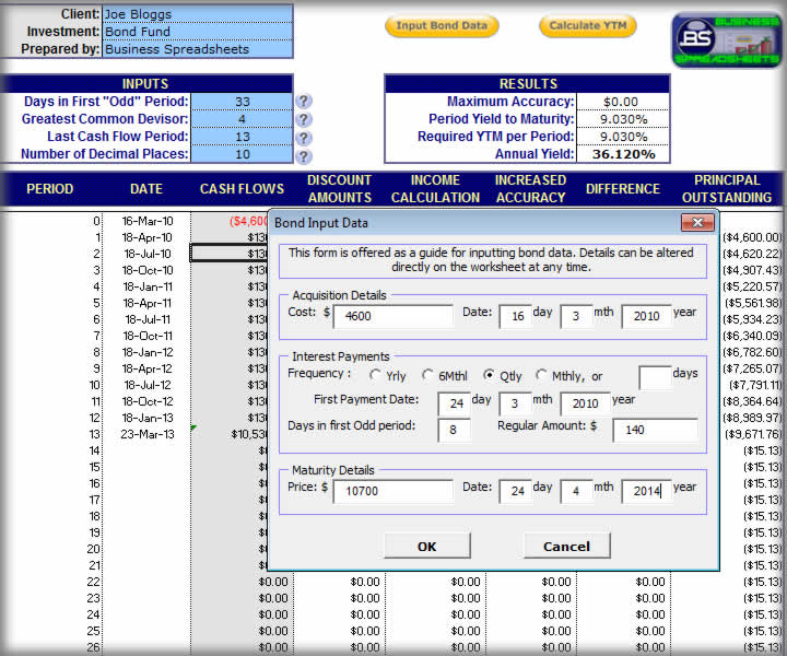 Bond Yield Calculator