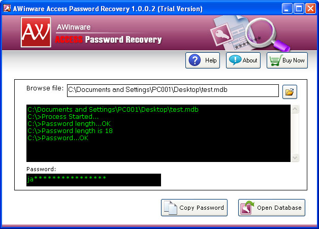 Recover Access MDB File Password