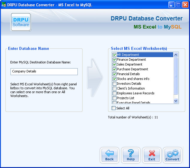 Excel to MySQL Converter Software