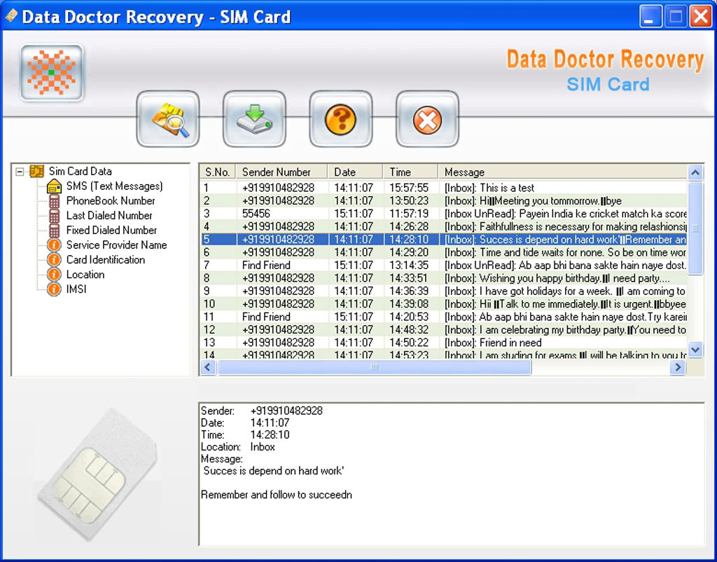 Recover Deleted SMS Phone Memory