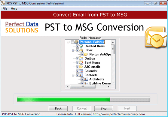 Convert PST to MSG Files