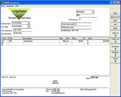 AB Invoice, Invoice register module